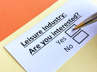 Questionnaire about industry