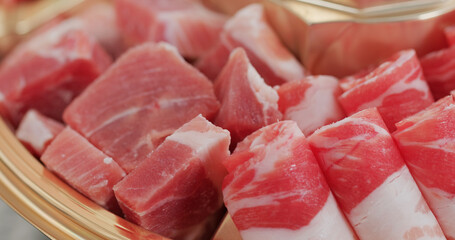 Fresh of the raw beef