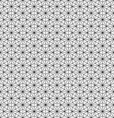 Seamless pattern in style Kumiko zaiku in black lines.