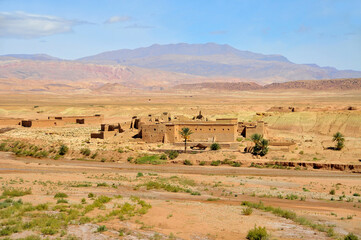 Village Houses In Ounila Valley In The Foothills Of The Atlas Mountains, Tamdagh
