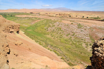 Village Houses In Ounila Valley In The Foothills Of The Atlas Mountains, Tamdagh