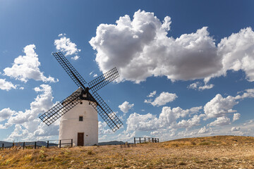Fototapeta na wymiar Tradicional Windmill in Ojos Negros, Teruel, Spain
