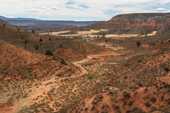 Muela de Teruel Mountain in Rambla Barrachina, Teruel, Aragon, Spain