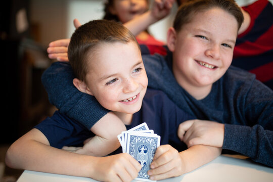 Kids Playing Cards