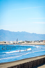 【神奈川県 江ノ島】湘南の海風景