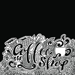 Coffee shop, doodle