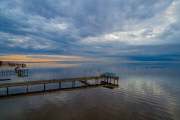 pier at sunset