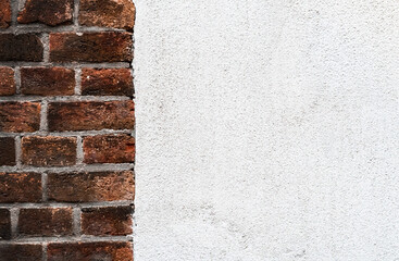 old red brick wall texture background with copy space