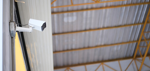 Indoor security camera with blurred background And an area for entering text