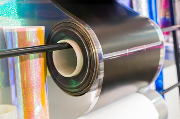 polyethylene laminating and rewinding kind of protective film - obrazy, fototapety, plakaty