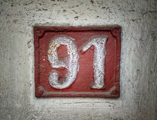 Number 91, the number of houses, apartments, strets.