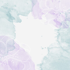 
abstract background with watercolor and flower for greeting cards, invitation cards