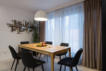 Dining room in modern house