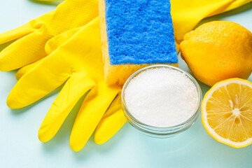 citric acid and soda alternative cleaning concept