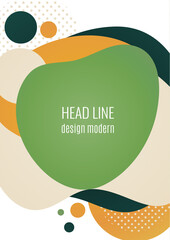 A poster with flowing colored shapes. Corporate template design for covers, posters, banners, flyers, presentations and reports. Vector