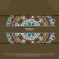 Fototapeta na wymiar Mandala background. Vintage decorative elements. Hand drawn background. Islam, Arabic, Indian, ottoman motifs.