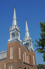 Quebec; Canada- june 25 2018 : historical church of Saint Felicien