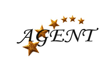 Agent .typography vector illustration.