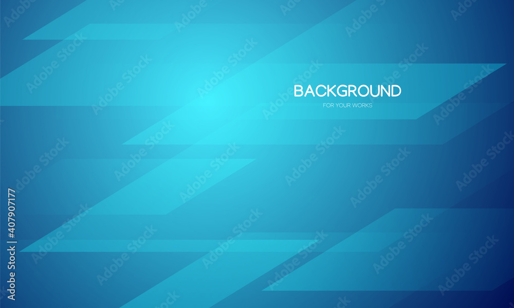 Aufkleber Abstract background vector illustration. Gradient blue with geometric shapes composition.