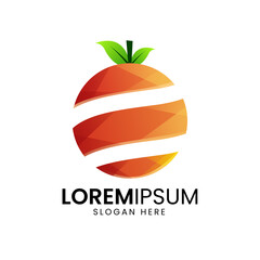 colorful orange logo template