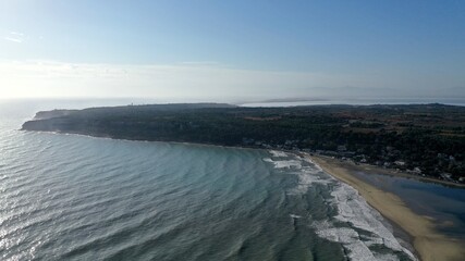 falaise et plage de Leucate et la Franqui, vue du ciel