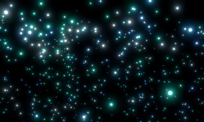 3D rendered abstract shiny particles