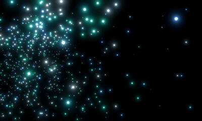 Obraz premium 3D rendered abstract shiny particles