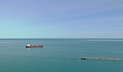 Port-la-Nouvelle dans l'Aude, vue du Ciel