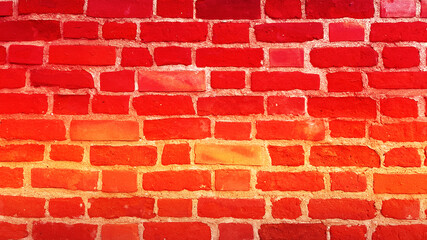 Obraz premium Brick old grunge stone red wall texture background.