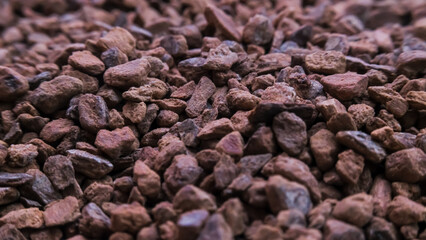 Granulated cinnamon. Macro shot with shallow focus
