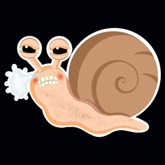 sticker snail evil