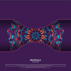 luxury ornamental colorful mandala design background