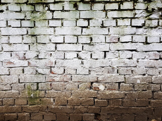 Old vintage brick wall background texture.