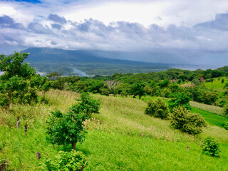 Landscape and nature of Ometepe Island in Nicaragua