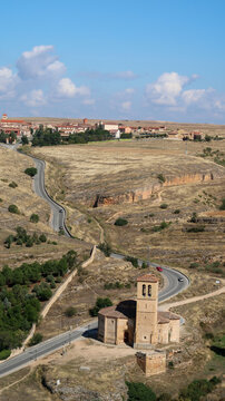 Shot of Mirador del Valle del Eresma landscapes in Segovia Spain