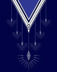 Ethnic Neck Embroidery for fashion and other uses in vector.