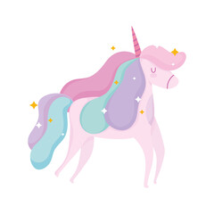 princess tale unicorn magic fantasy cartoon isolated design