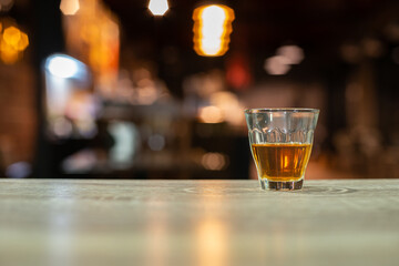 Drinks set on the bar