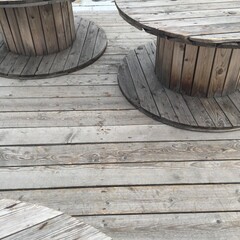 Fototapeta na wymiar wooden deck chair