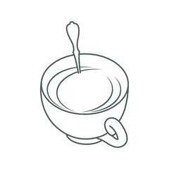 coffee cup icon, vector icon  