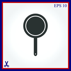 Frying pan vector icon