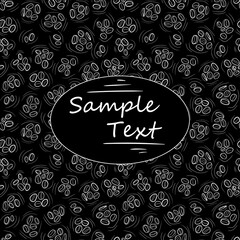 natural coffee beans. pattern with place for your text.