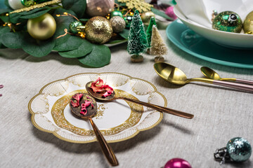 table set for a party. Mise en place
