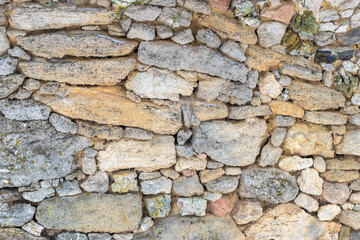 Old masonry wall in an abandoned house