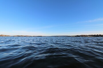 Unfrozen Norwegian fjord