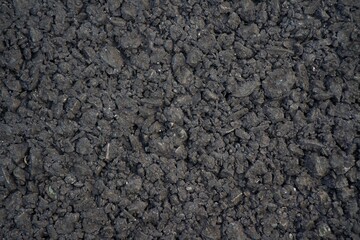 Close up Full Frame Shot Black Asphalt road floor Texture background