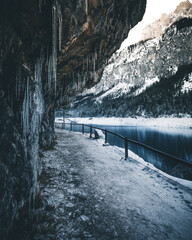 Gosau Lake in Austria during Winter