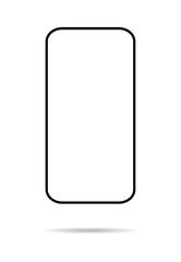 Smart mobil phone mock up, Smartphone technology template, modern blank telephnone, realistic vector illustration