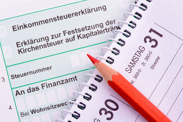 Formular für Steuererklärung ans Finanzamt