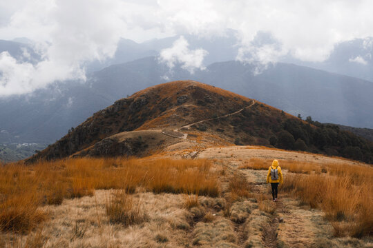 hiking in the mountains